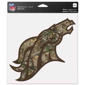 Broncos 8x8 DieCut Decal Color Camouflage