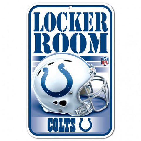 Colts Plastic Sign 11x17 Locker Room White
