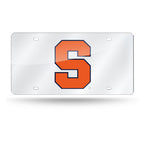 Syracuse Laser Cut License Plate Tag Silver