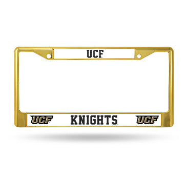 UCF Chrome License Plate Frame Color Gold