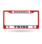Twins Chrome License Plate Frame Color Red
