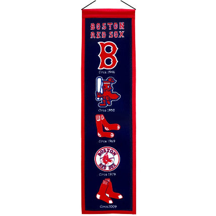 Red Sox 8"x32" Wool Banner Heritage