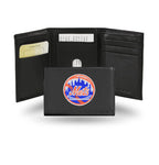 Mets Leather Wallet Embroidered Trifold