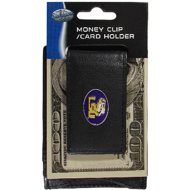 LSU Leather Cash & Cardholder Magnetic Logo
