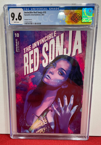 Invincible Red Sonja Issue #10 2022 Variant Cover O CGC Graded 9.6 Comic Book