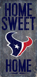 Texans 6x12 Wood Sign Home Sweet Home