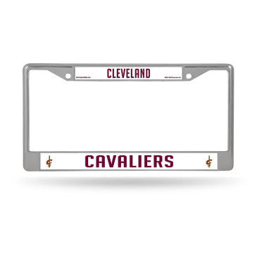 Cavaliers Chrome License Plate Frame Silver
