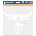 Bulls 8x8 DieCut Decal White