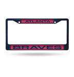 Braves Chrome License Plate Frame Color Blue