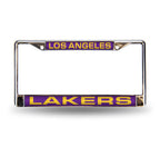 Lakers Laser Cut License Plate Frame Silver