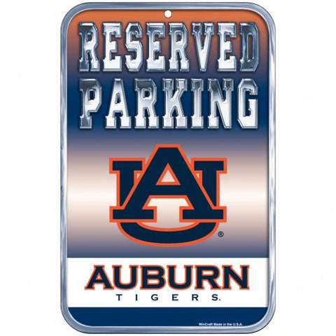 Auburn Plastic Sign 11x17 Reserved Parking Steel