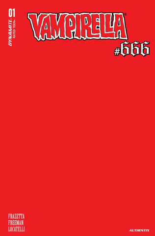 Vampirella Issue #666 February 2024 Bonus Blood Red Blank Variant Edition Comic Book