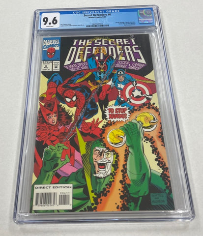 Secret Defenders Issue #6 Year 1993 CGC Graded 9.6 Comic