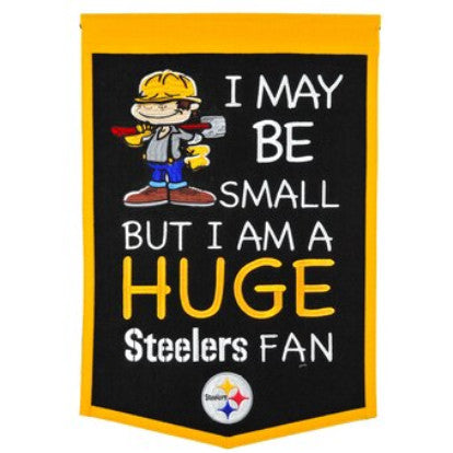 Steelers 12"x18" Wool Banner Lil' Fan