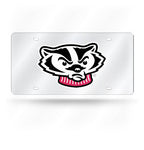 Wisconsin Laser Cut License Plate Tag Silver