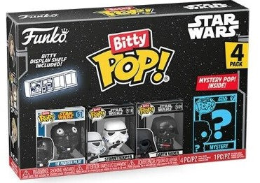 Funko Pop Vinyl Bitty Pop! 4-Pack - Star Wars - Darth Vader/ Stormtrooper/ The Fighter Pilot/ Mystery