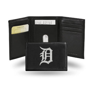 Tigers Leather Wallet Embroidered Trifold