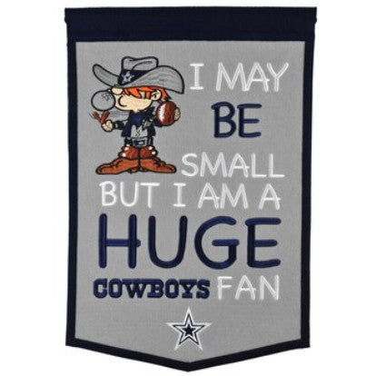 Cowboys 12"x18" Wool Banner Lil' Fan