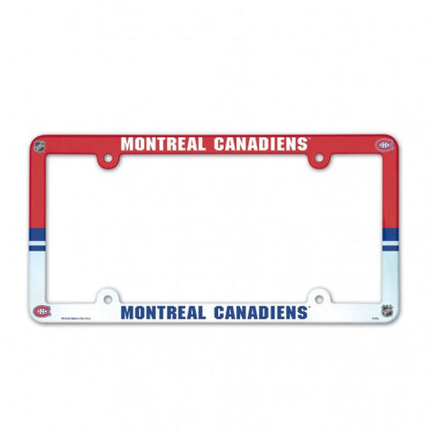 Canadiens Plastic License Plate Frame Color Printed