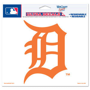 Tigers 4x6 Ultra Decal Logo "D" Orange