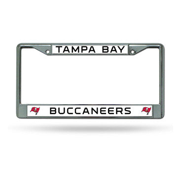 Buccaneers Chrome License Plate Frame Silver