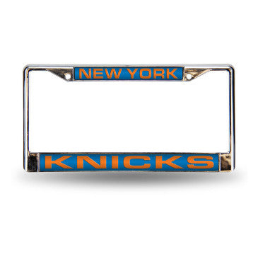 Knicks Laser Cut License Plate Frame Silver
