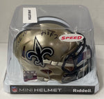 Saints Mini Helmet Speed - Willie Roaf - Autographed w/ Beckett Authentication