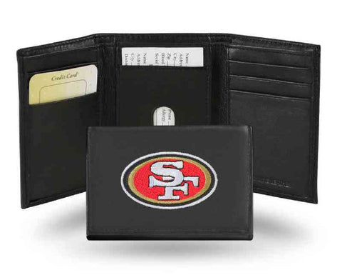 49ers Leather Wallet Embroidered Trifold