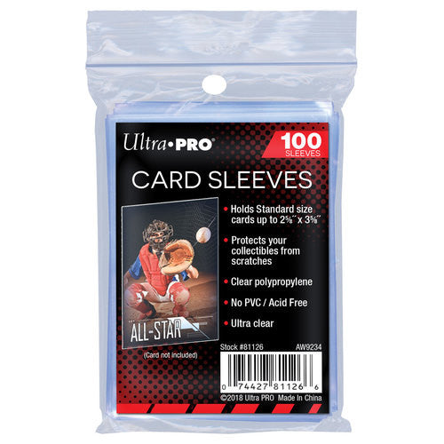 Card Sleeves 2 5-8 x 3 5-8 JP Sports Card Sleeves 2 5-8 x 3 5-8 JP Sports