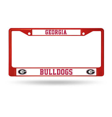 Georgia Chrome License Plate Frame Color Red
