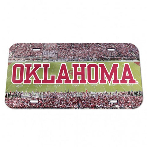 Oklahoma Laser Cut License Plate Tag Acrylic Color Field