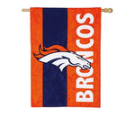 Broncos Vertical House Flag Embellish