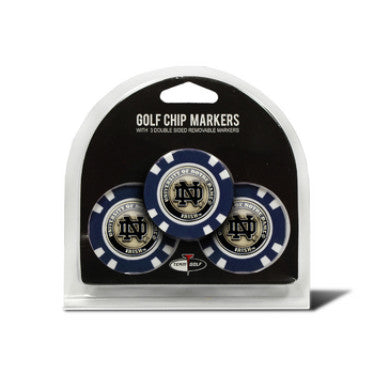 Notre Dame 3-Pack Poker Chip Golf Ball Marker