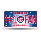 Cubs #1 Fan Metal License Plate Tag