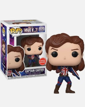 Funko Pop Vinyl Bobble-Head - Marvel What If...? - Captain Carter 875 Gamestop Exclusive