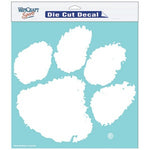 Clemson 8x8 DieCut Decal White