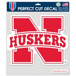 Nebraska 8x8 DieCut Decal Color Logo & Name