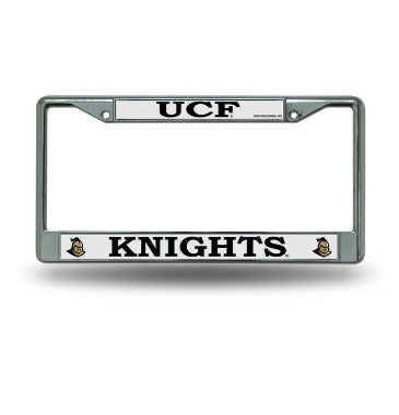 UCF Chrome License Plate Frame Silver