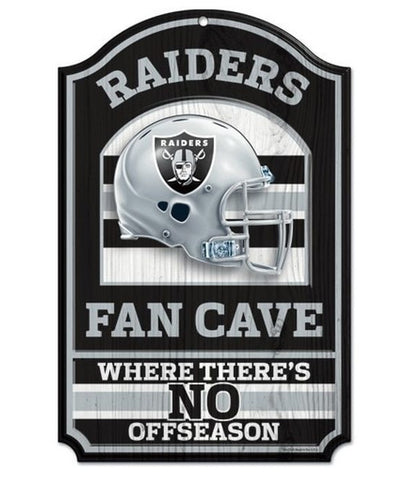 Raiders Wood Sign 11x17 Fan Cave