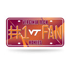 VT #1 Fan Metal License Plate Tag