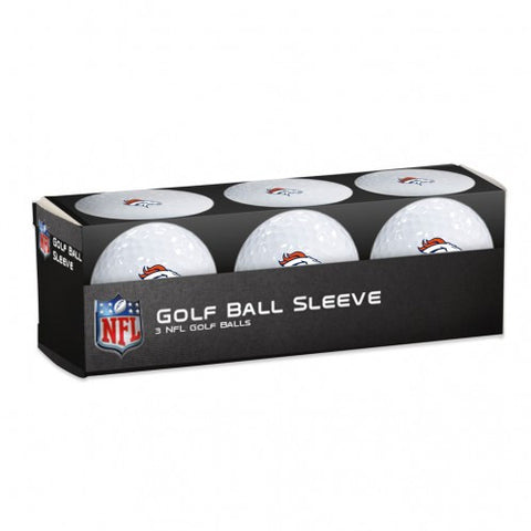 Broncos 3-Pack Golf Ball Set White