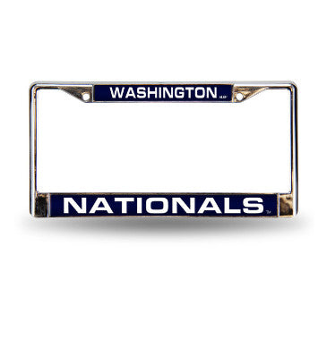 Nationals Laser Cut License Plate Frame Silver