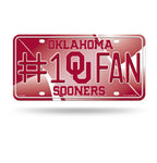 Oklahoma #1 Fan Metal License Plate Tag