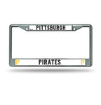 Pirates Chrome License Plate Frame Silver