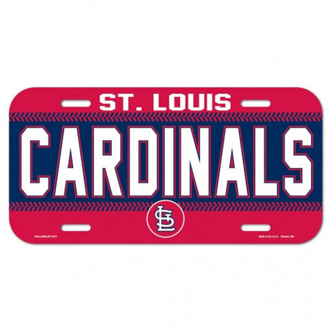 Cardinals Plastic License Plate Tag MLB