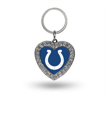 Colts Keychain Rhinestone Heart