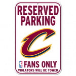 Cavaliers Plastic Sign 11x17 Reserved Parking White