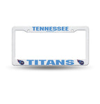 Titans Plastic License Plate Frame White