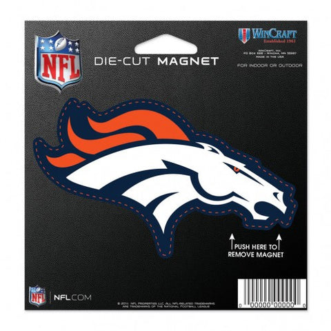 Broncos Die Cut Magnet 4.5 x 5 Logo