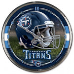 Titans Round Wall Clock Chrome
